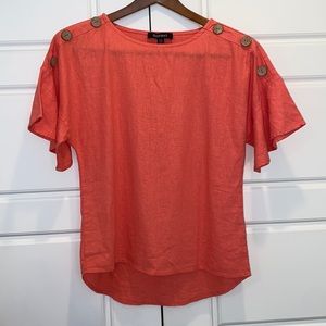 Ellen Tracy Linen Blouse size small